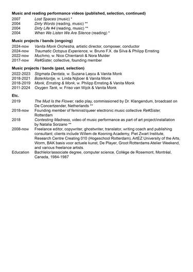 Johanna Monk: portfolio